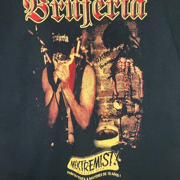 Vintage Y2K Brujeria Mextremist! Greatest Hits Double Sided T Shirt w Embroidery - Picture 5 of 7